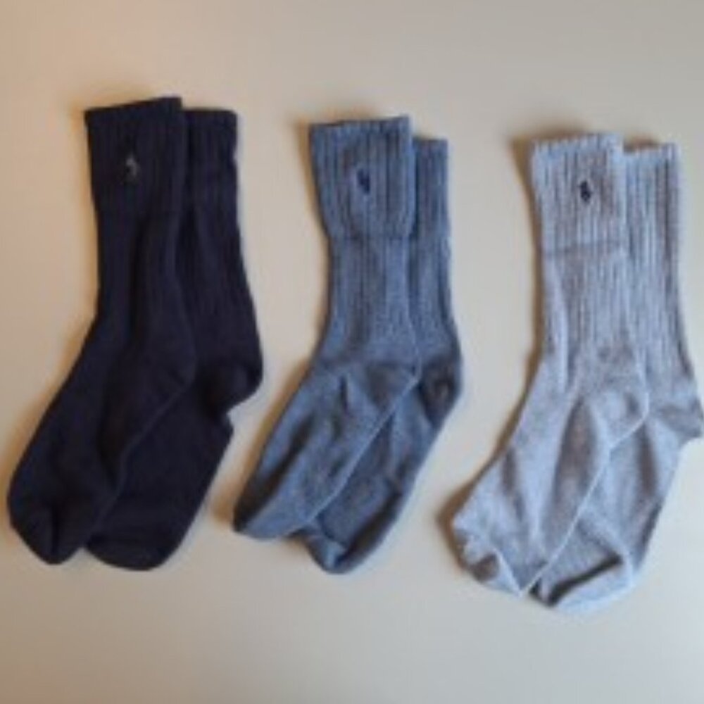 Men's Polo Crew Socks. 3 pair. Very Thick and soft.